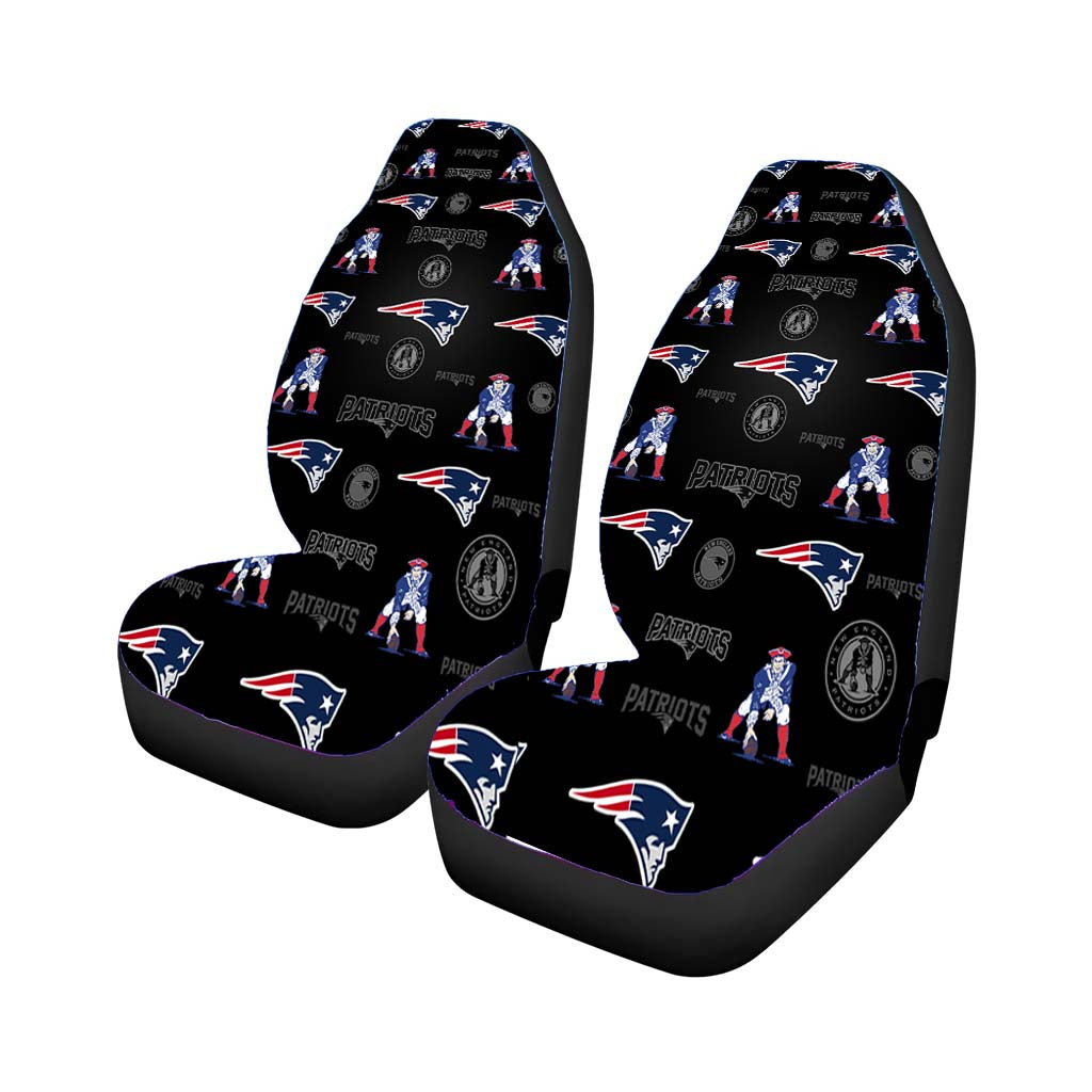 New England Patriots Logo Pattern Car Seat Covers