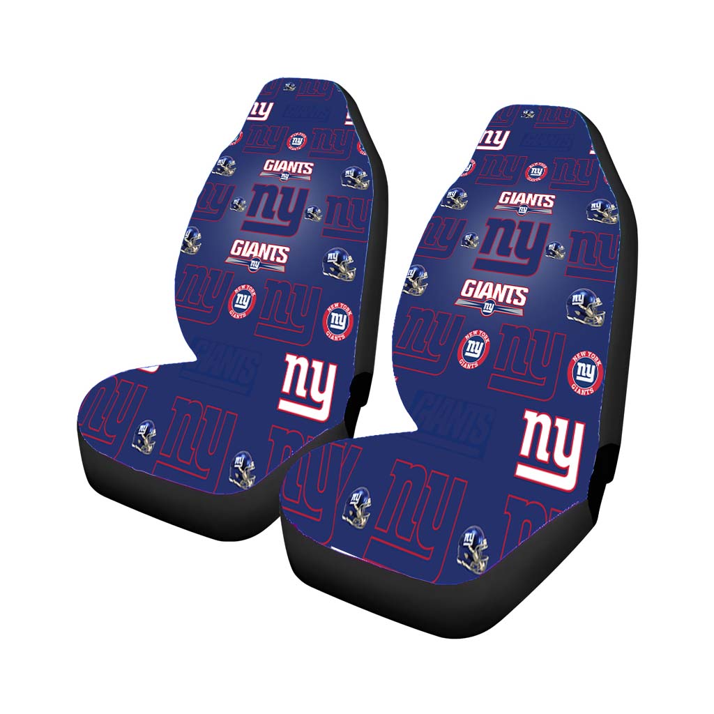 New York Giants Logo Pattern Blue Car Seat Covers