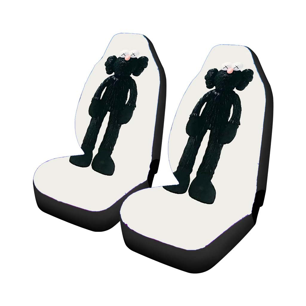 New York Kaws Black Sculpture Car Front Seat Covers