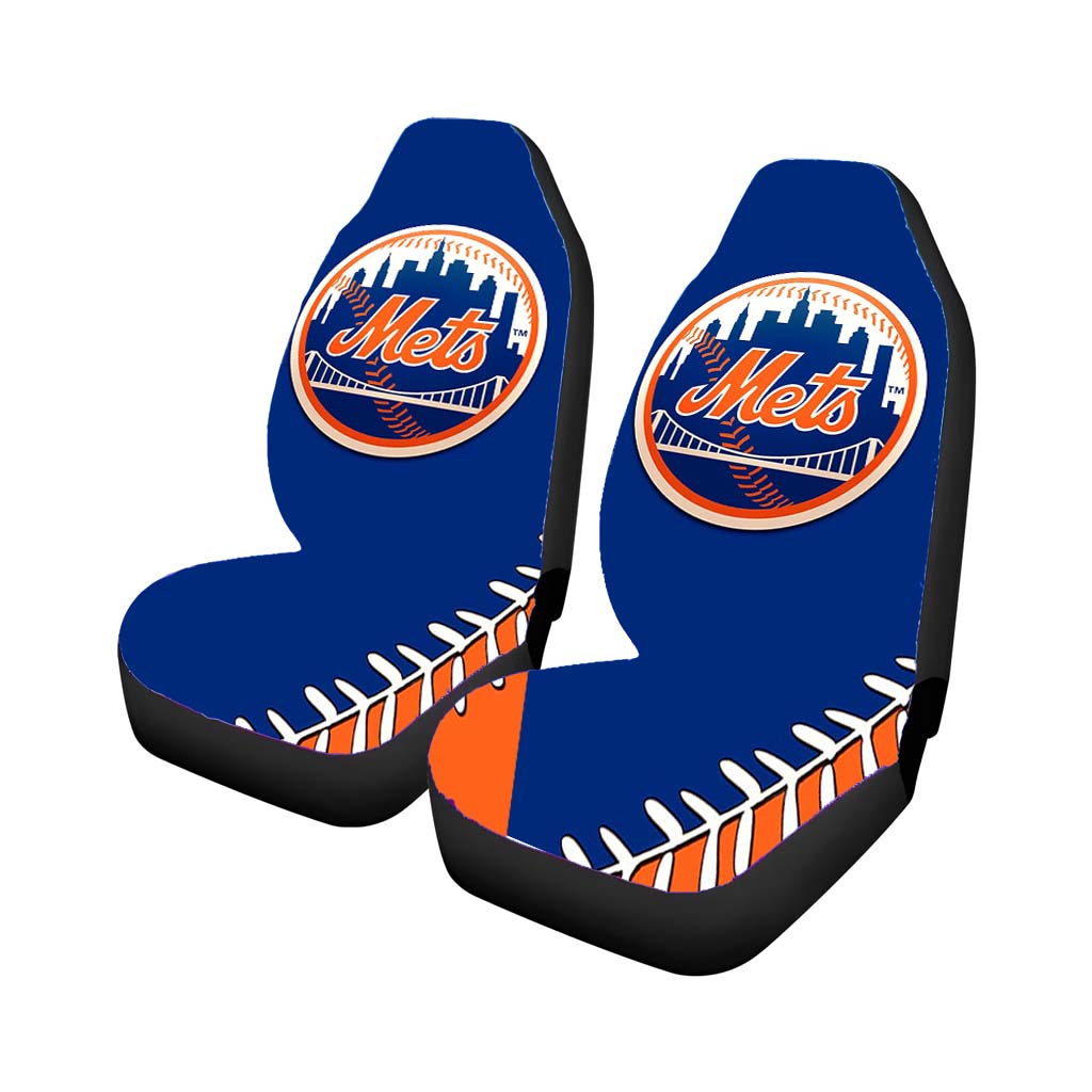 New York Mets Mlb 4 Car Front Seat Covers