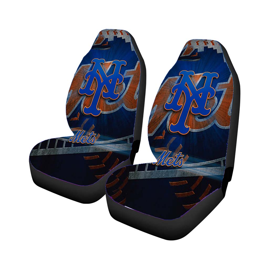 New York Mets Mlb Logo 9 Car Front Seat Covers