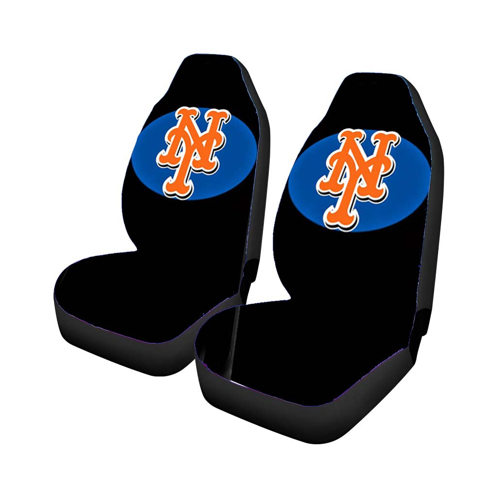 New York Mets Text Car Front Seat Covers