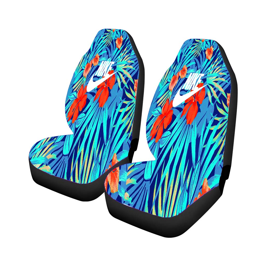 Nike Blue Flower Car Front Seat Covers