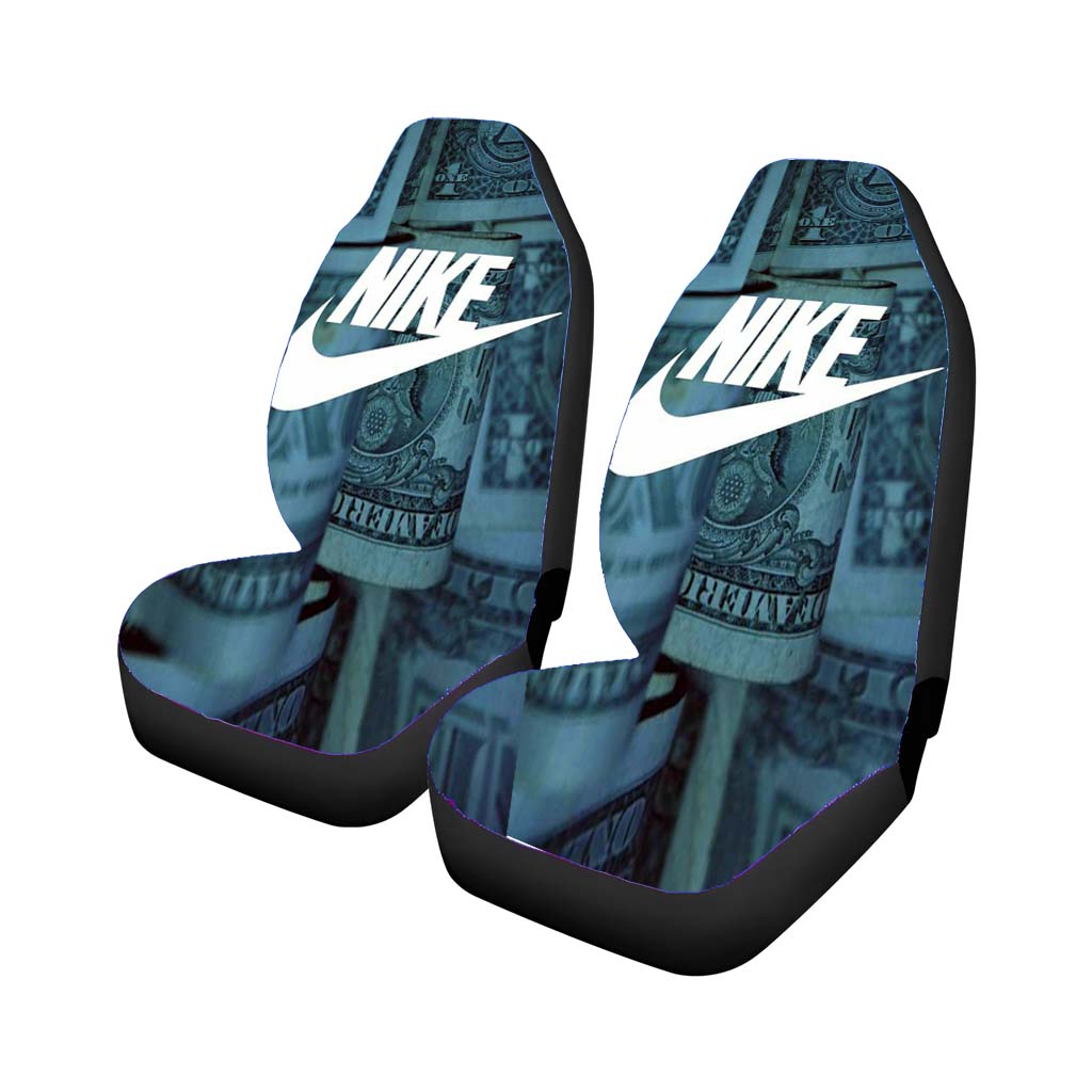 Nike Dollars White Car Front Seat Covers