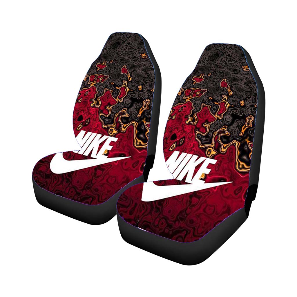 Nike Logo Blazing Car Front Seat Covers