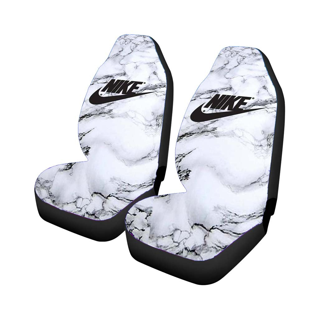 Nike Logo Marble Car Front Seat Covers