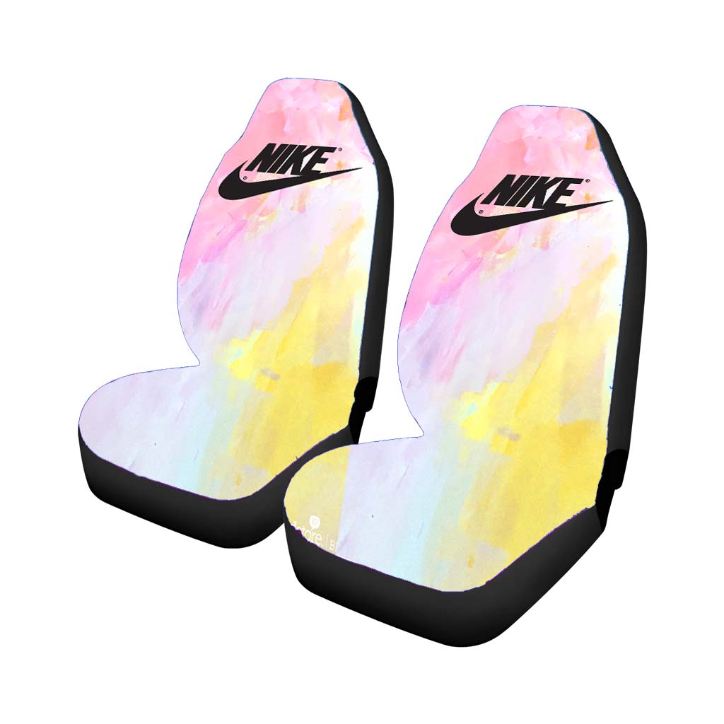 Nike Logo Watercolor Car Front Seat Covers