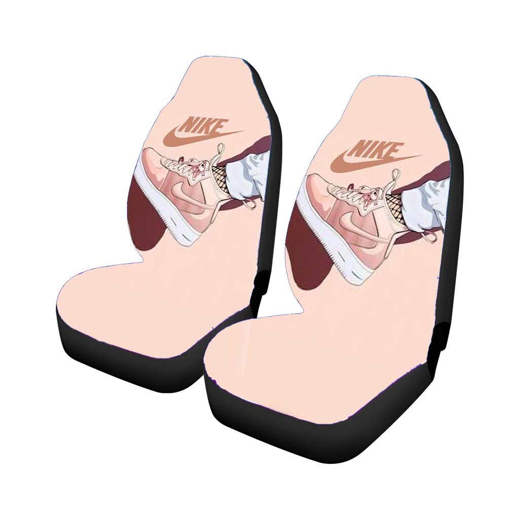 Nike Peach Shoes Car Front Seat Covers