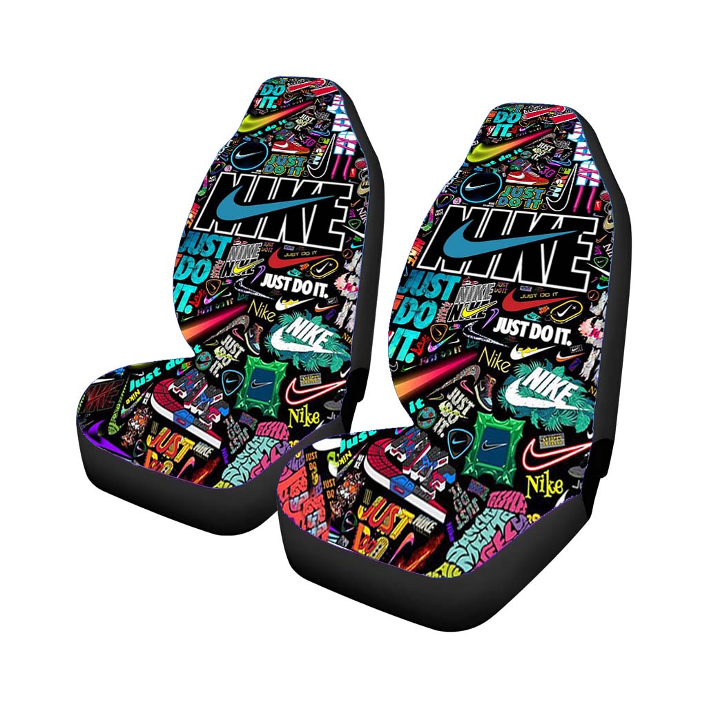Nike Sticker Collage Car Front Seat Covers