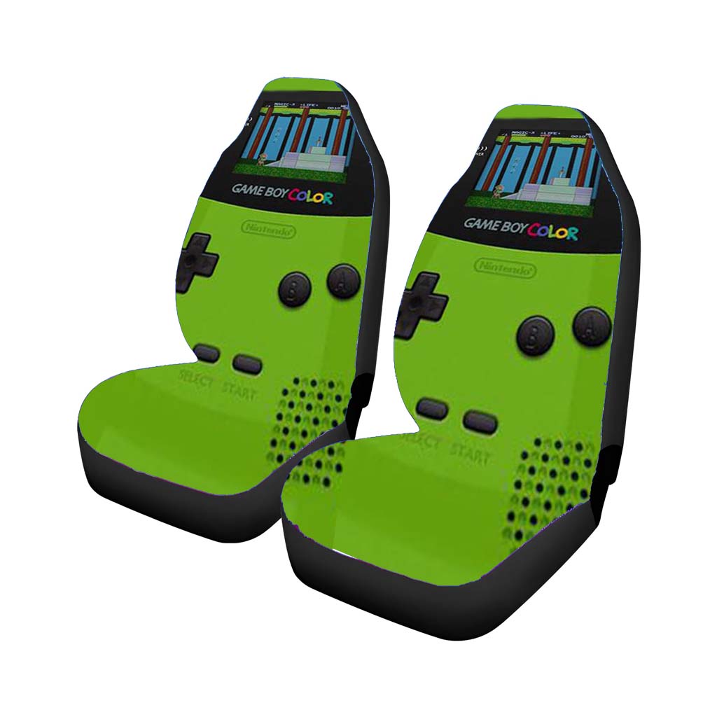Nintendo Gameboy Color Kiwi Dandelion Car Front Seat Covers