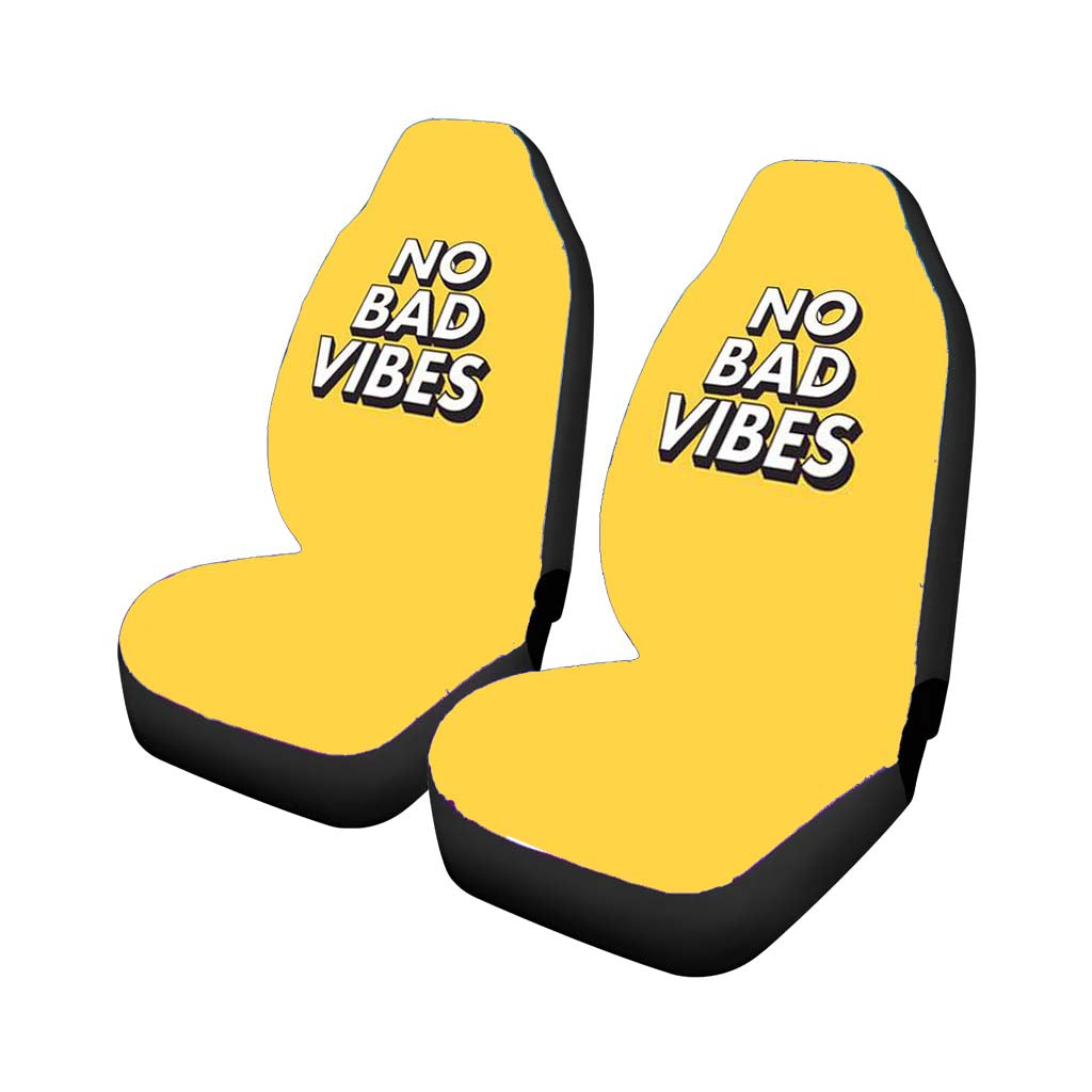 No Bad Vibes Car Front Seat Covers