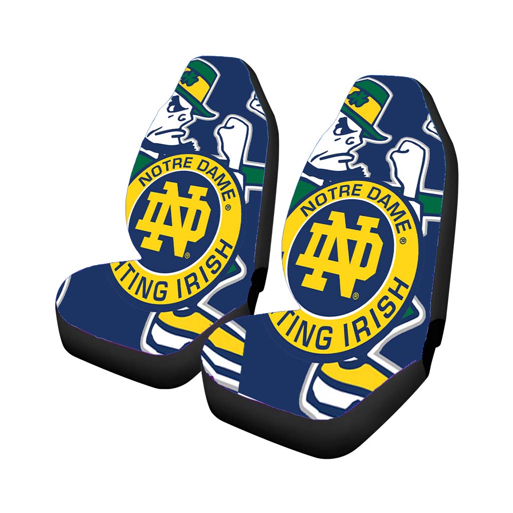 Notre Dame Fighting Irish Logo Wallpaper Car Front Seat Covers