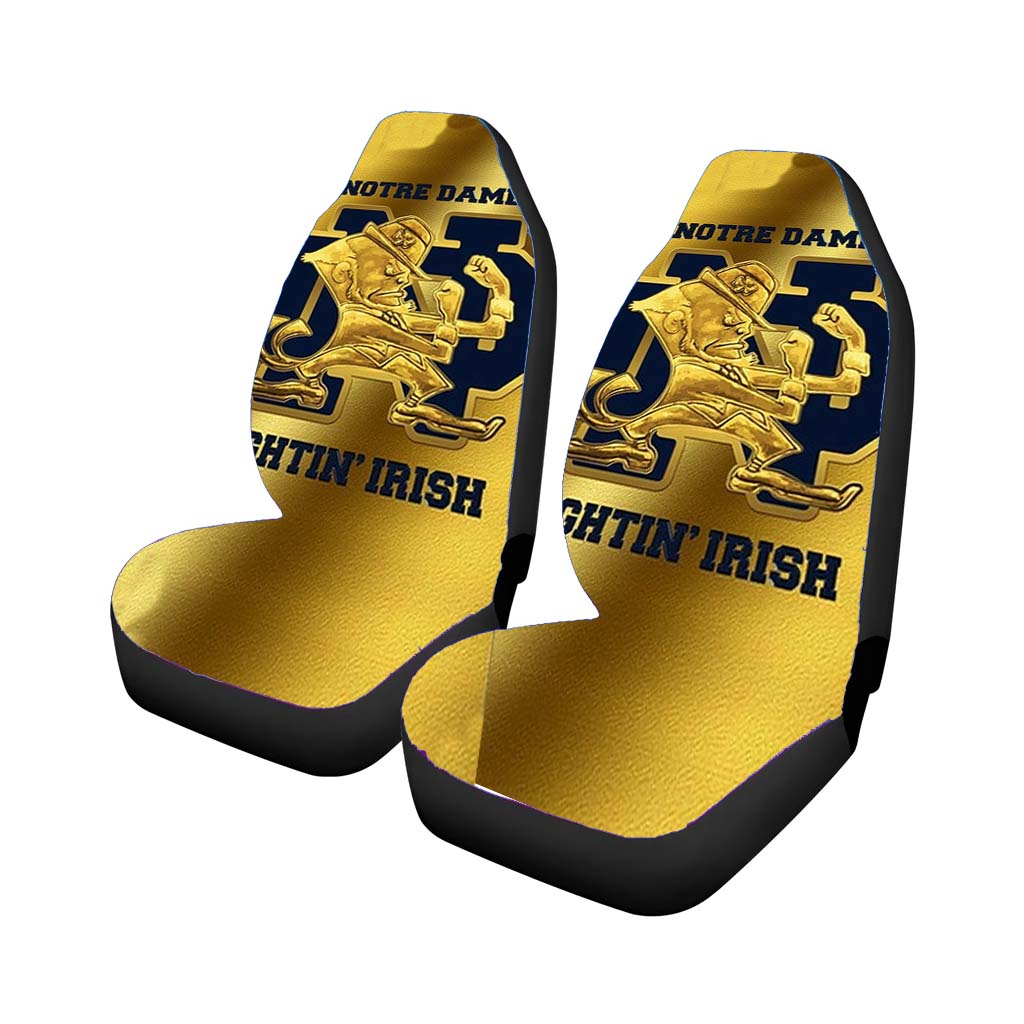 Notre Dame Gold 1 Car Front Seat Covers