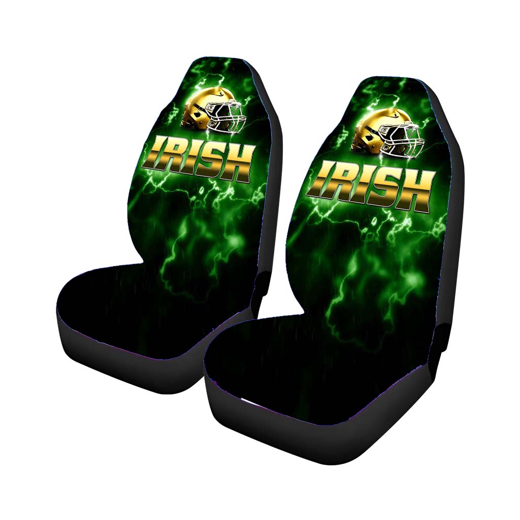 Notre Dame Irish Logo Green Car Front Seat Covers