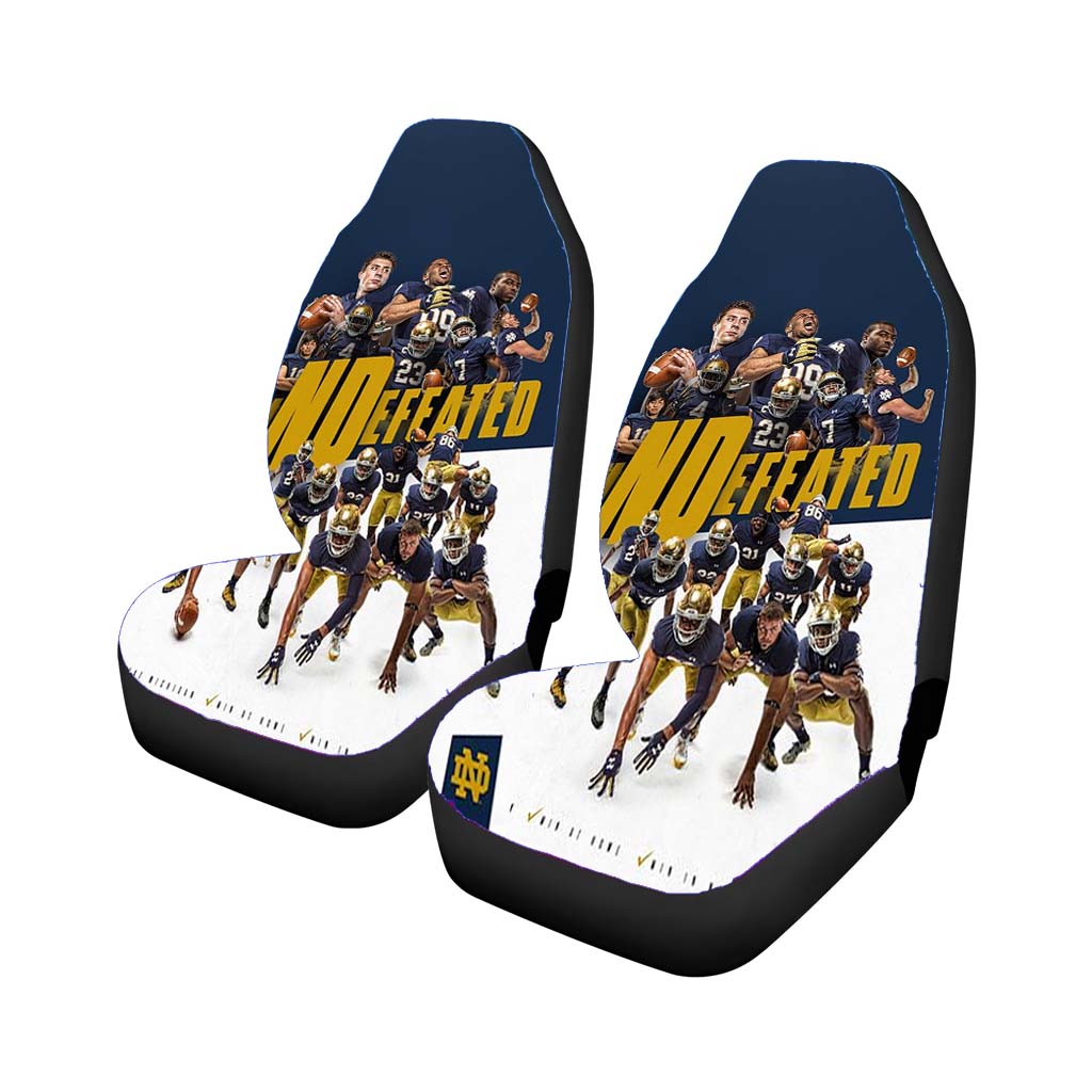 Notre Dame Undefeated Wallpapers Car Front Seat Covers