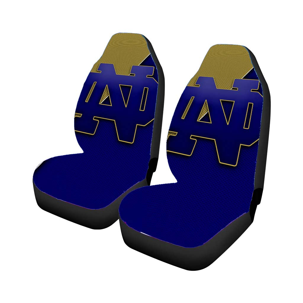 Notre Dame Yellow Blue Car Front Seat Covers