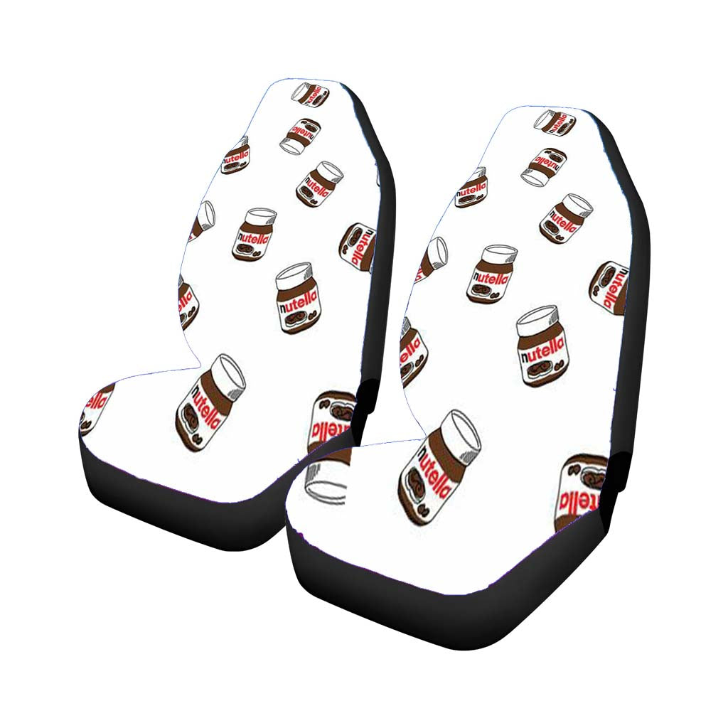 Nutella Pattern Car Front Seat Covers