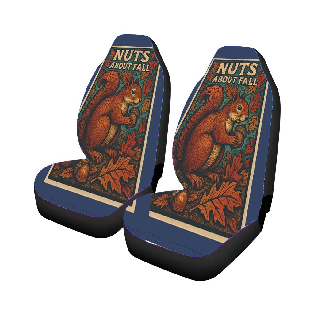 Nuts About Fall Car Front Seat Covers