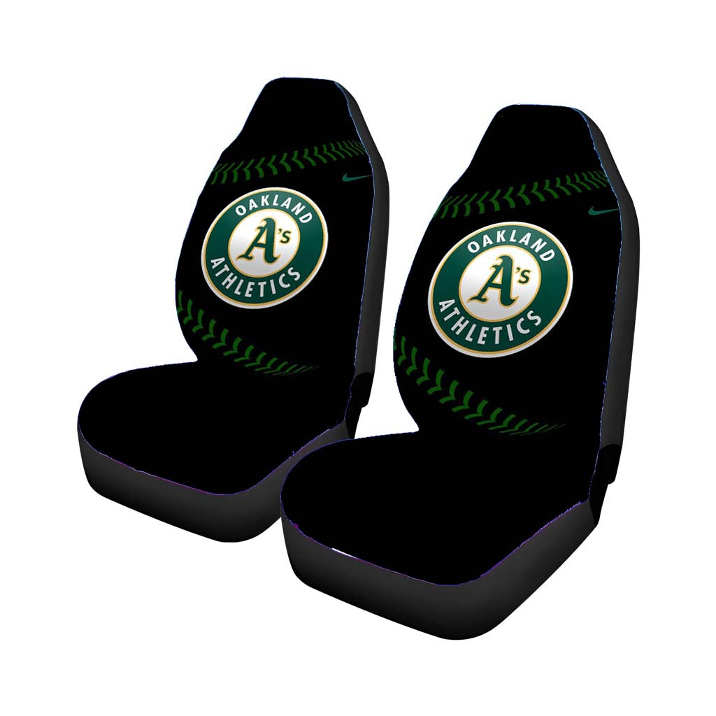 Oakland Athletics Mlb Black Car Seat Covers