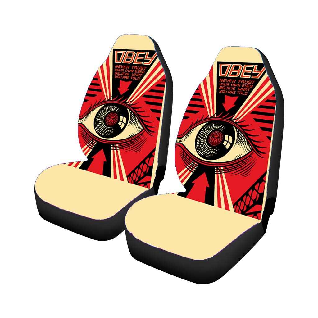 Obey Eye Offset Poster Car Front Seat Covers