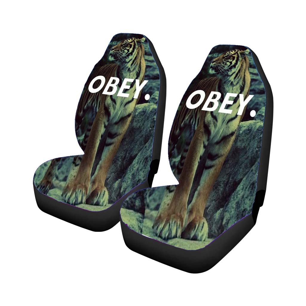 Obey Lion Stone Car Front Seat Covers