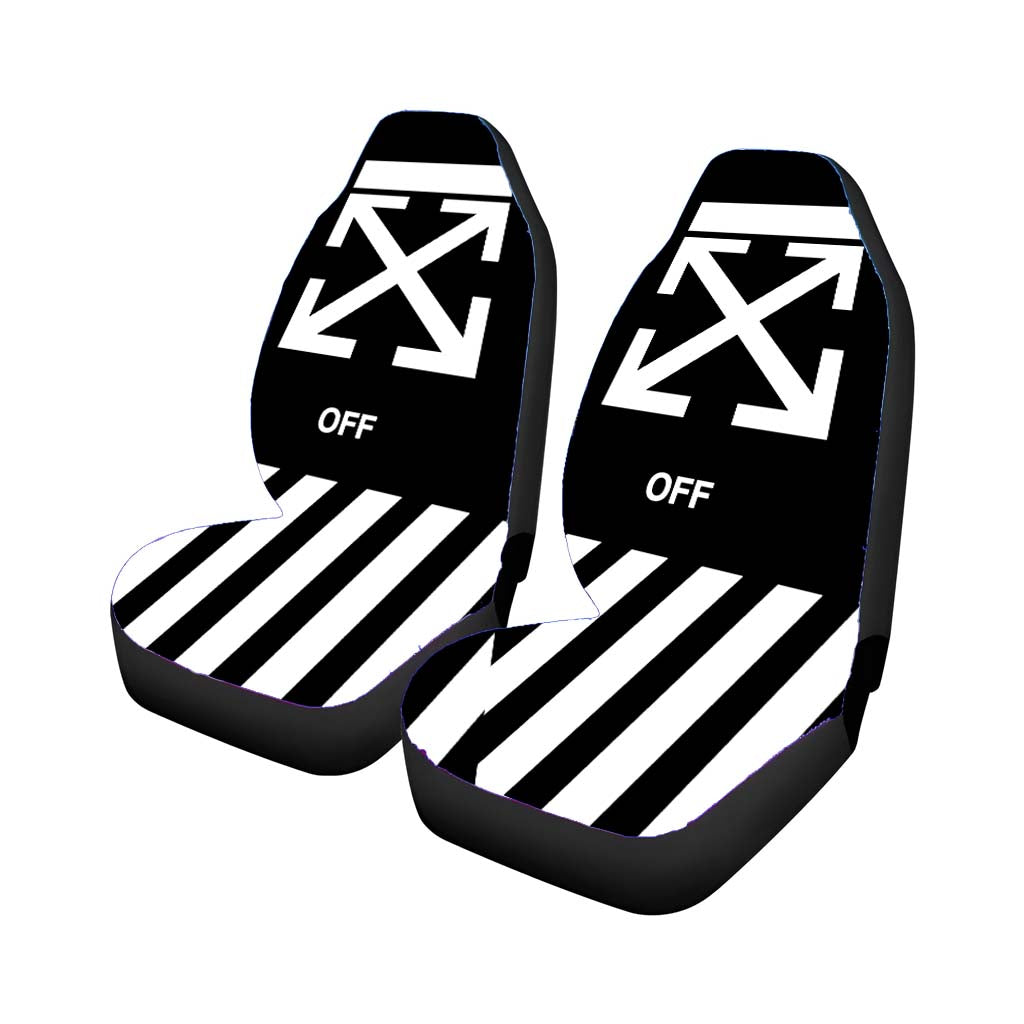 Off White 4 Car Front Seat Covers