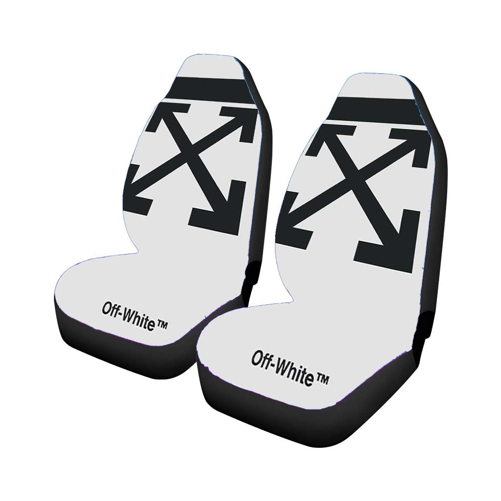 Off White 5 Car Front Seat Covers