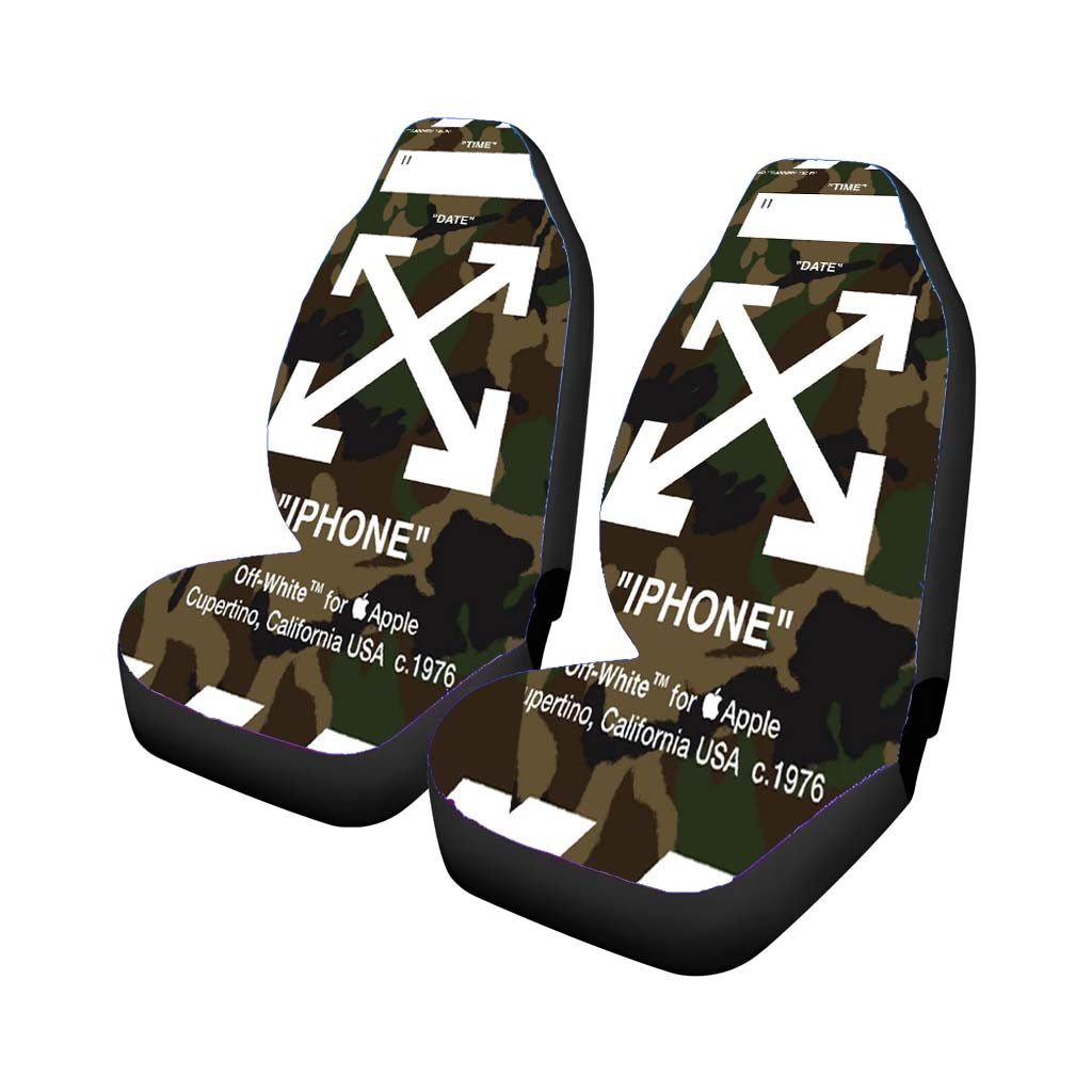 Off White Army 2 Car Front Seat Covers