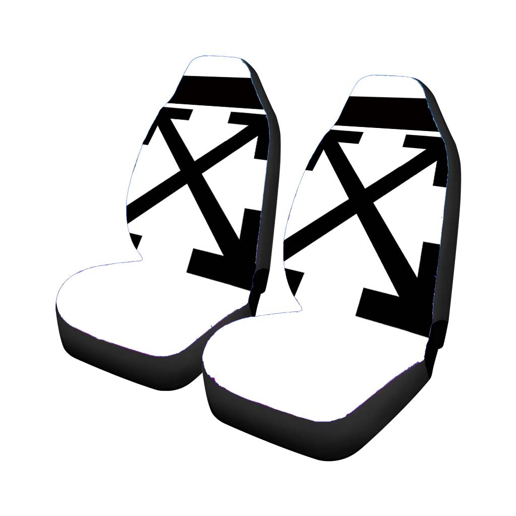 Off White Diagnosal Car Front Seat Covers