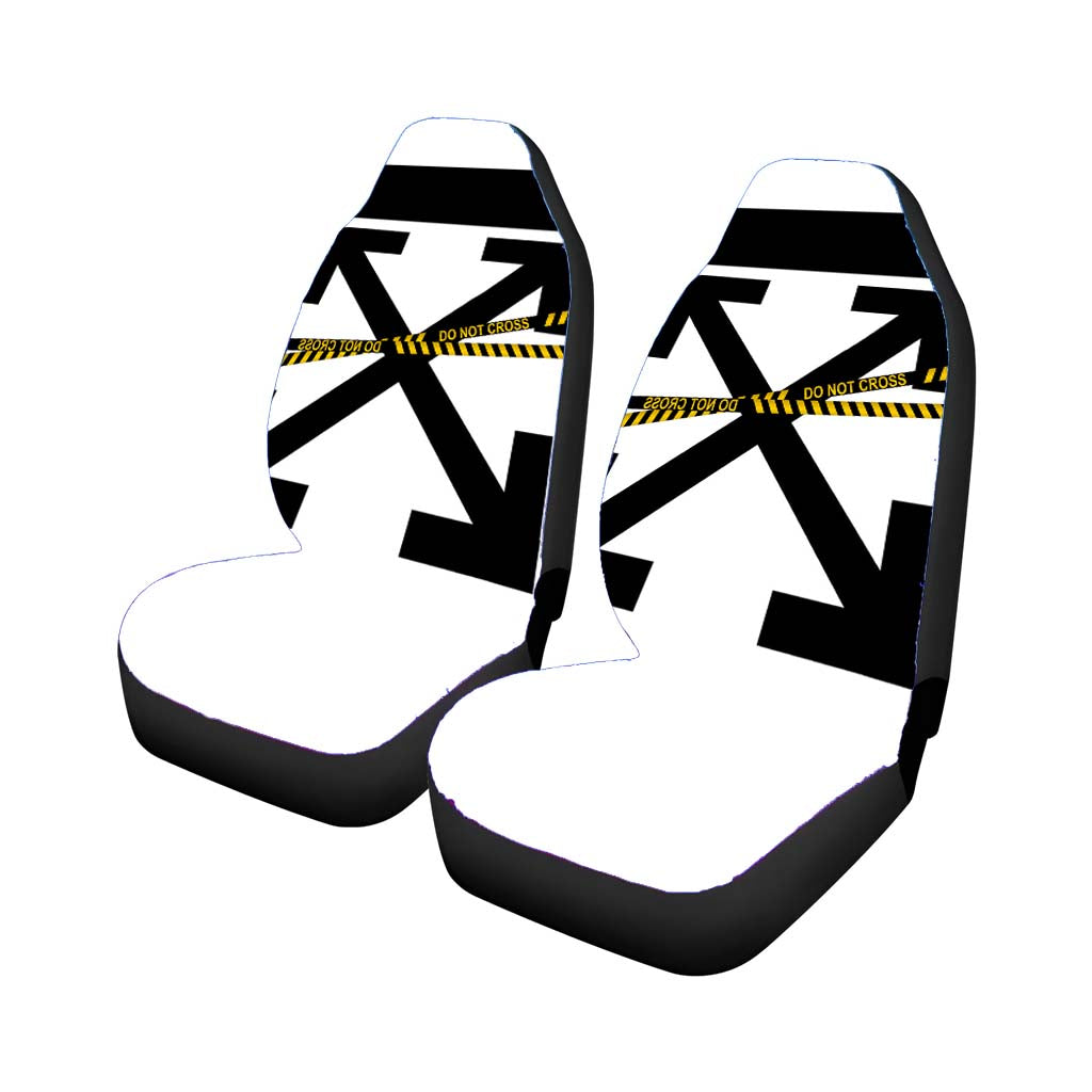 Off White Funny Car Front Seat Covers