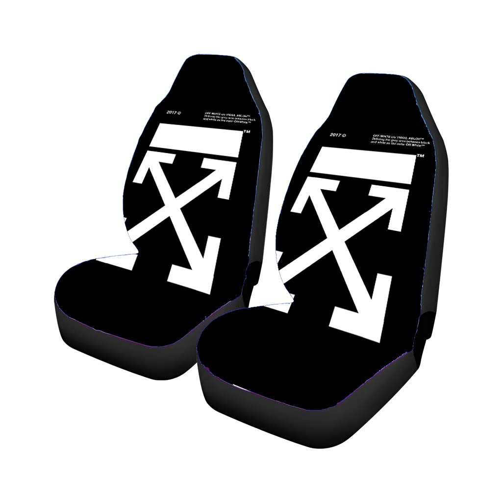 Off White Logo Car Front Seat Covers