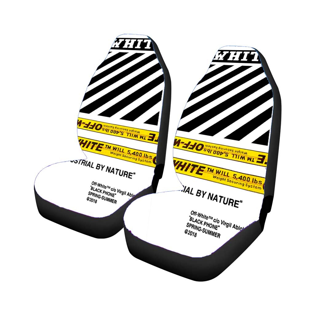 Off White Nature Car Front Seat Covers