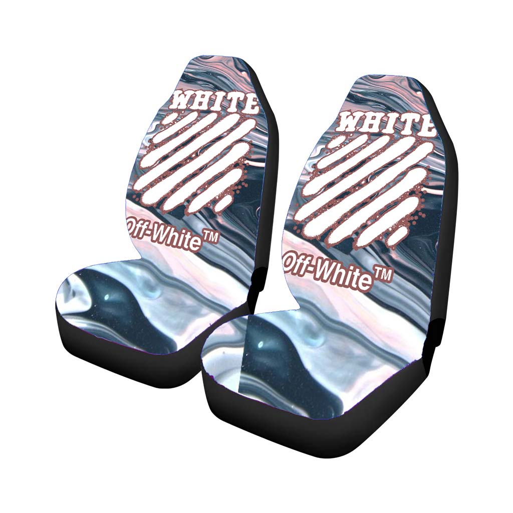Off White Spray Marble Car Front Seat Covers