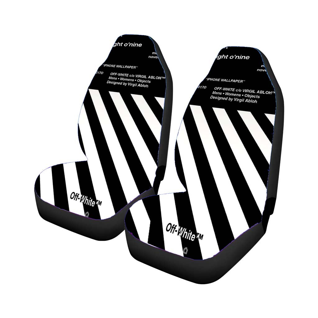 Off White Virgil Abloh Eight Nine Stripe Black Car Front Seat Covers