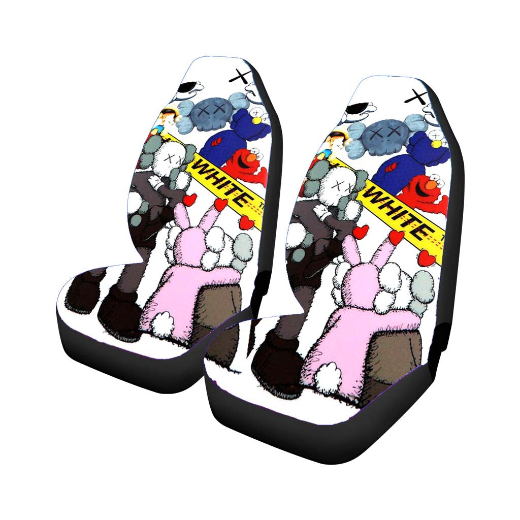 Off White X Kaws X Sesame Street Car Front Seat Covers