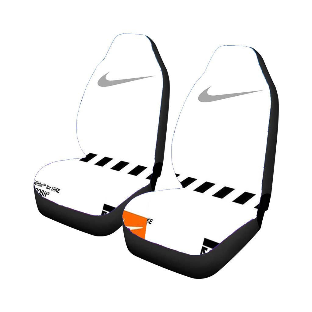 Off White X Nike Grey Logo Car Front Seat Covers