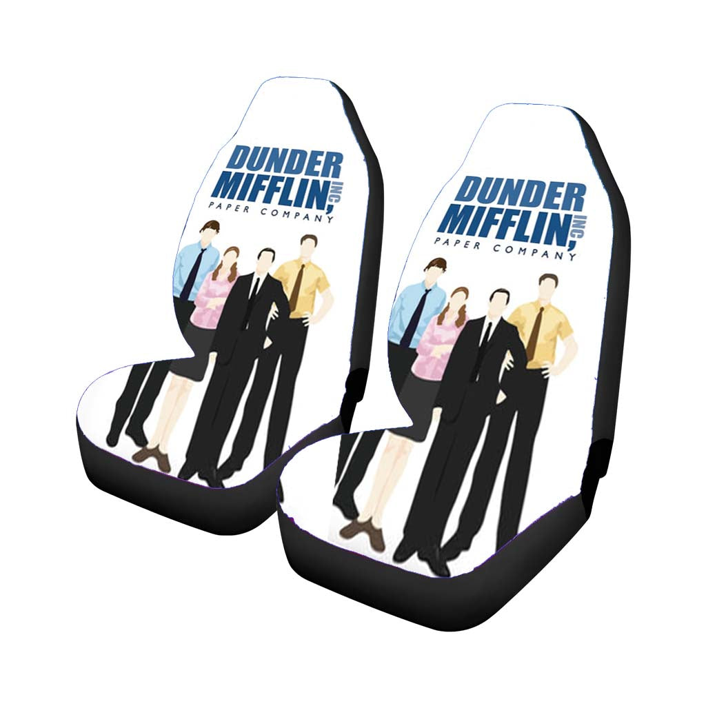 Office Cartoon - Dunder Mifflin Car Front Seat Covers
