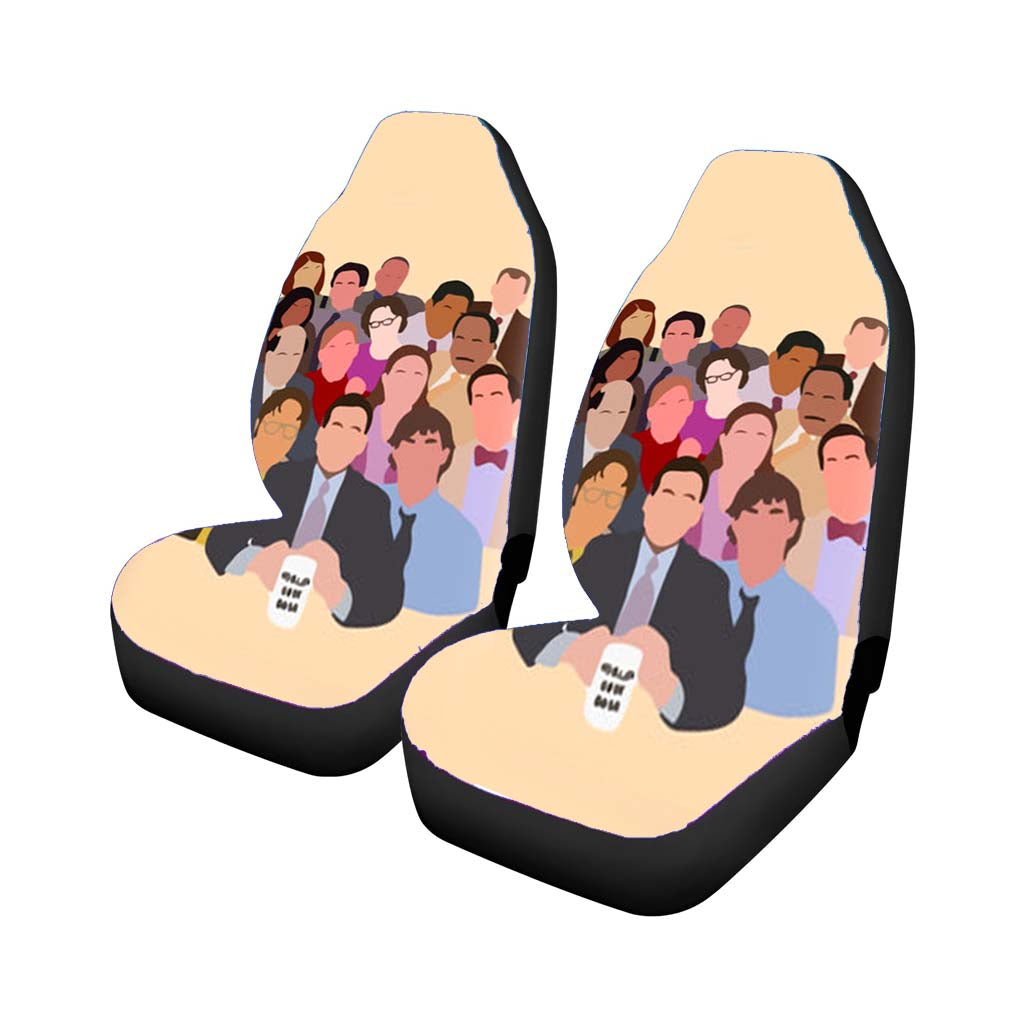 Office Characters Car Front Seat Covers
