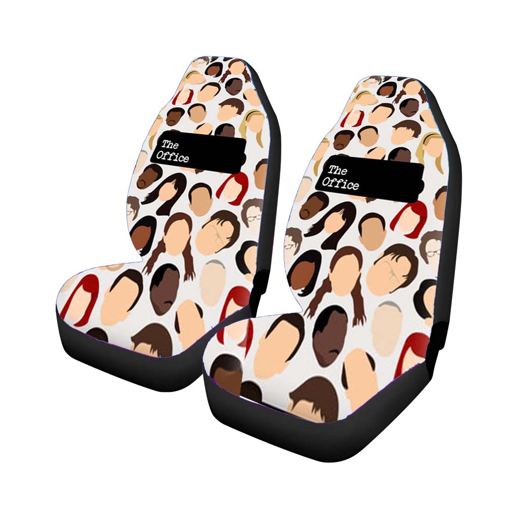 Office Collage Car Front Seat Covers