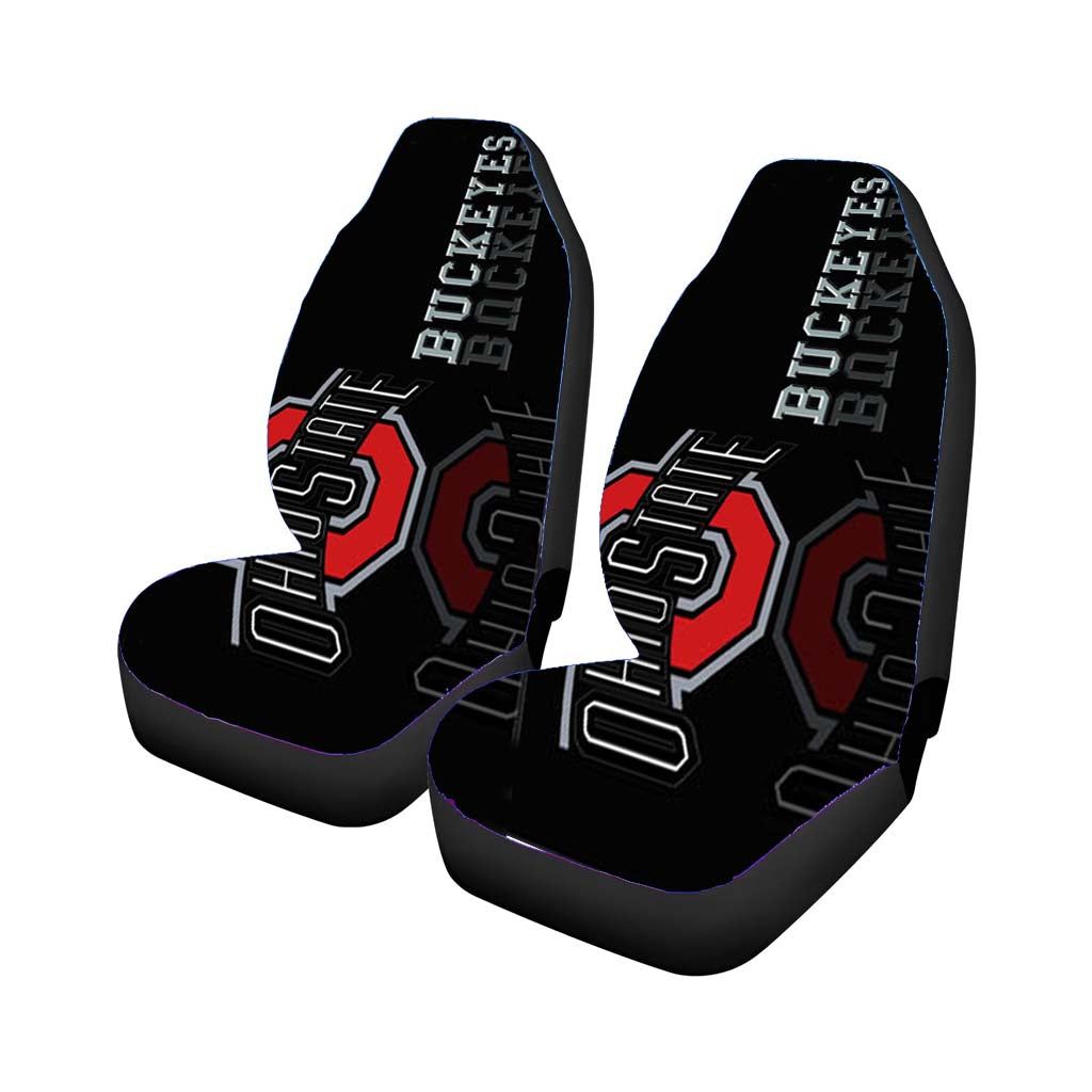Ohio State Buckeyes Black Car Front Seat Covers