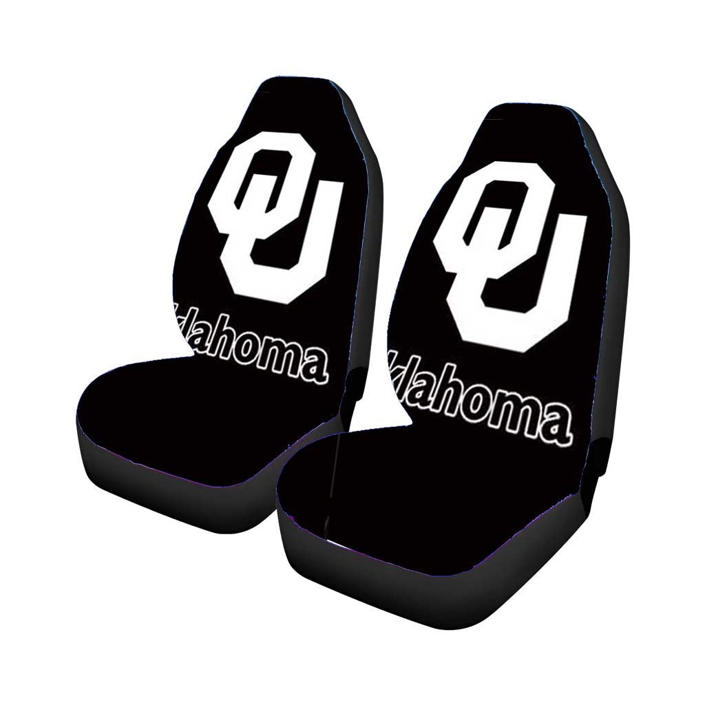 Oklahoma Sooners Black Logo Car Seat Covers