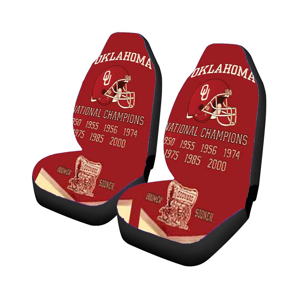 Oklahoma Sooners Championship Banner Car Seat Cover Waterproof Protection