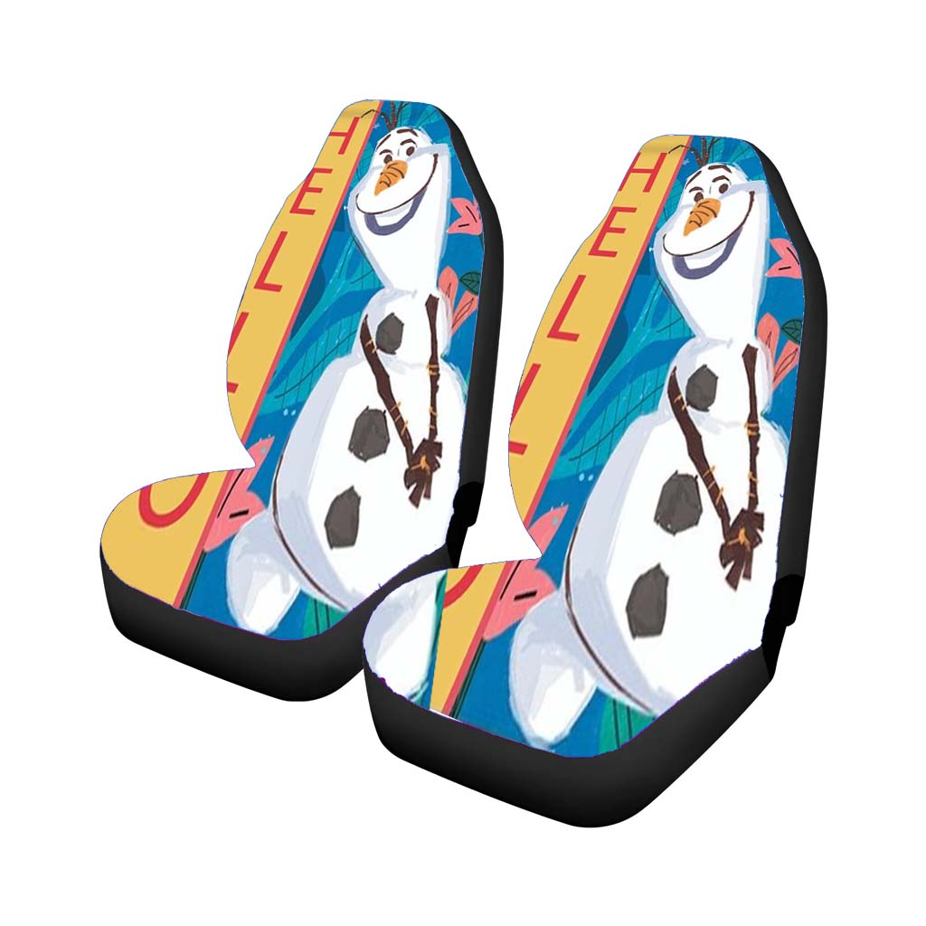 Olaf Spring Hello Car Front Seat Covers