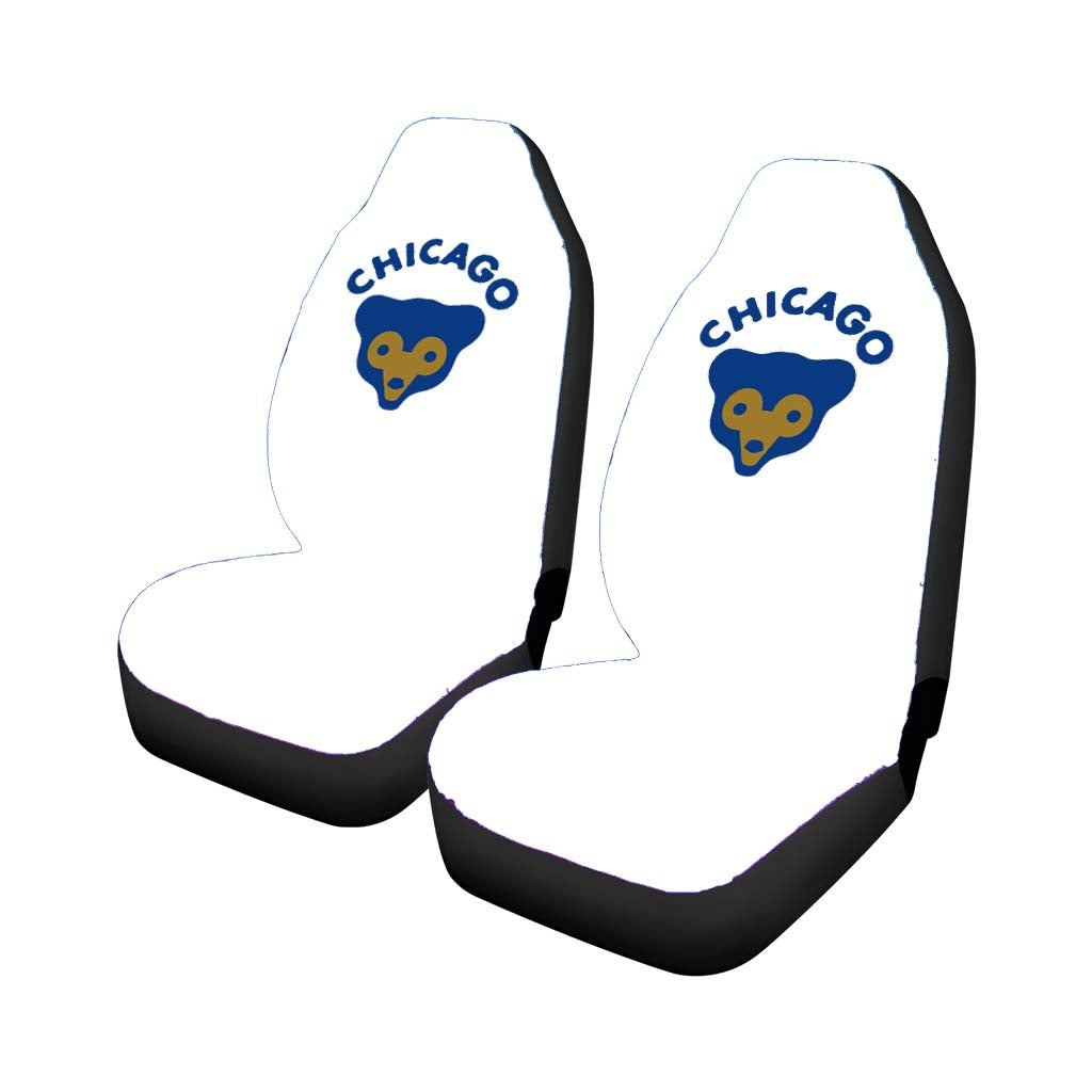Old Chicago Cubs Logo Stripe Car Seat Covers