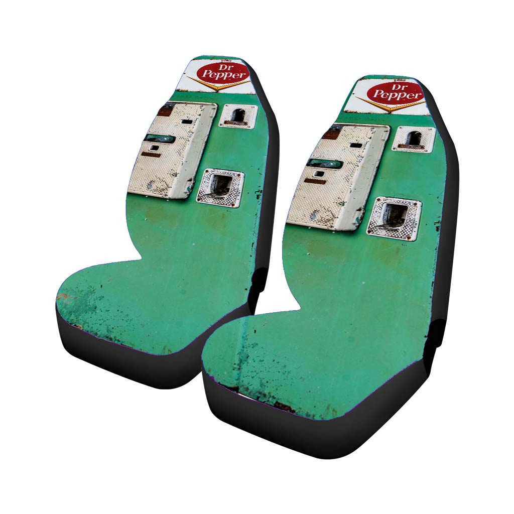 Old Classic Dr Pepper Vending Machine Car Front Seat Covers