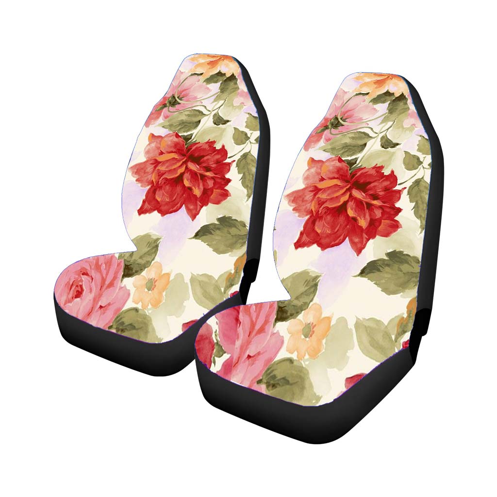 Old Classic Floral Car Front Seat Covers
