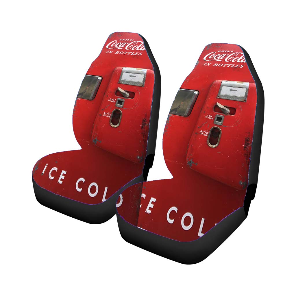 Old Coca Cola Ice Cold Vending Machine Car Seat Covers