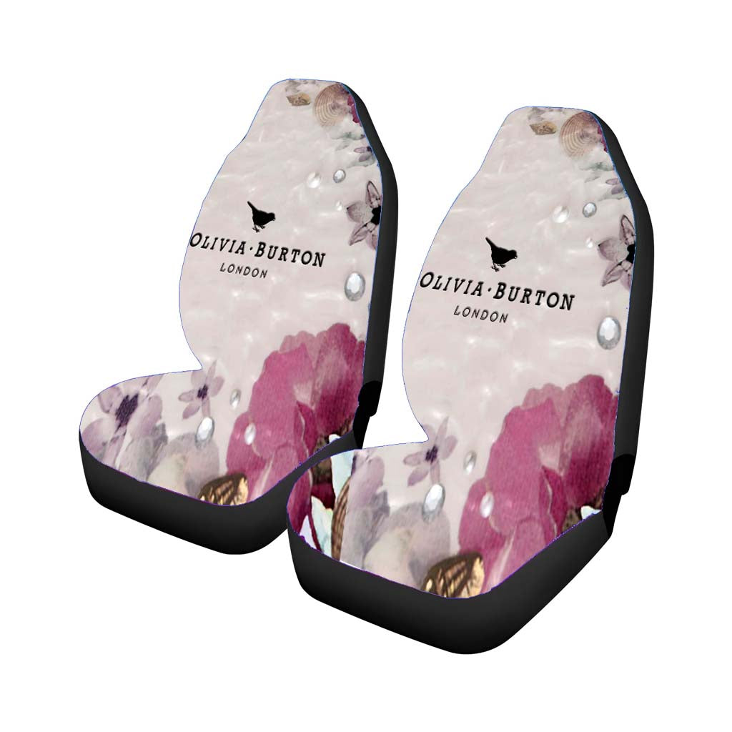 Olivia Burton London Flower Purple Pink Car Front Seat Covers