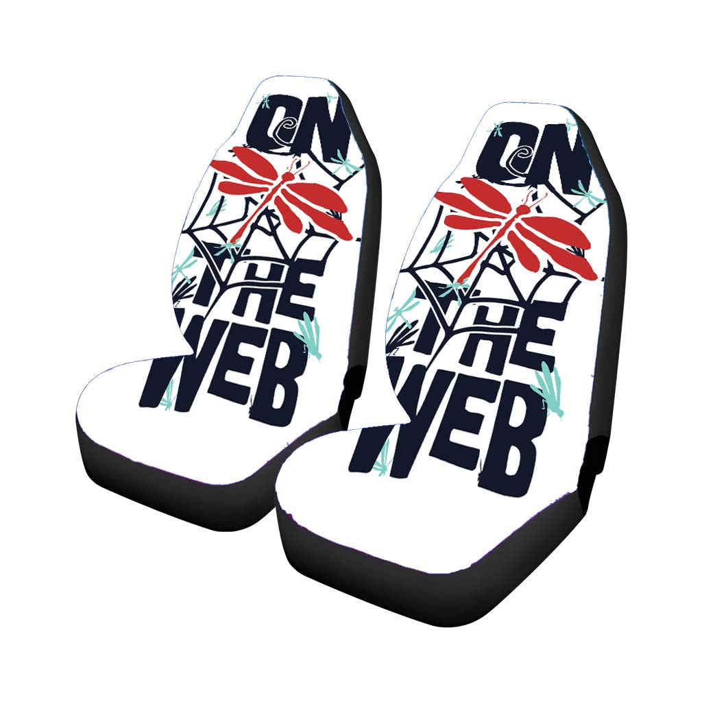 On The Spider Web Stree Car Front Seat Covers