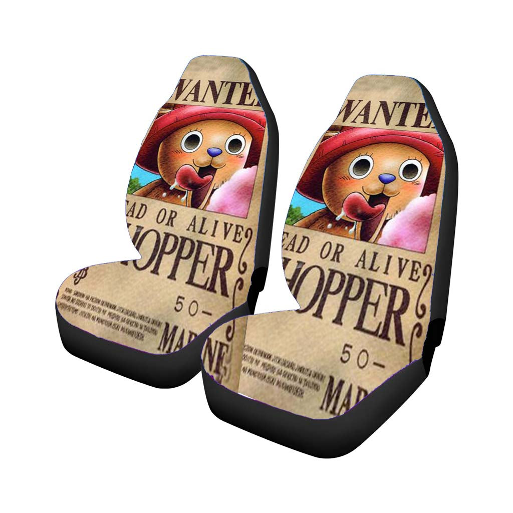 One Piece Chopper Wanted Poster Car Front Seat Covers